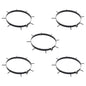 Abrazadera de Aerador de Césped con Picos 5 pcs Negro Ø 320 mm