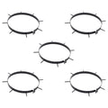 Abrazadera de Aerador de Césped con Picos 5 pcs Negro Ø 320 mm