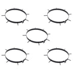 Abrazadera de Aerador de Césped con Picos 5 pcs Negro Ø 320 mm