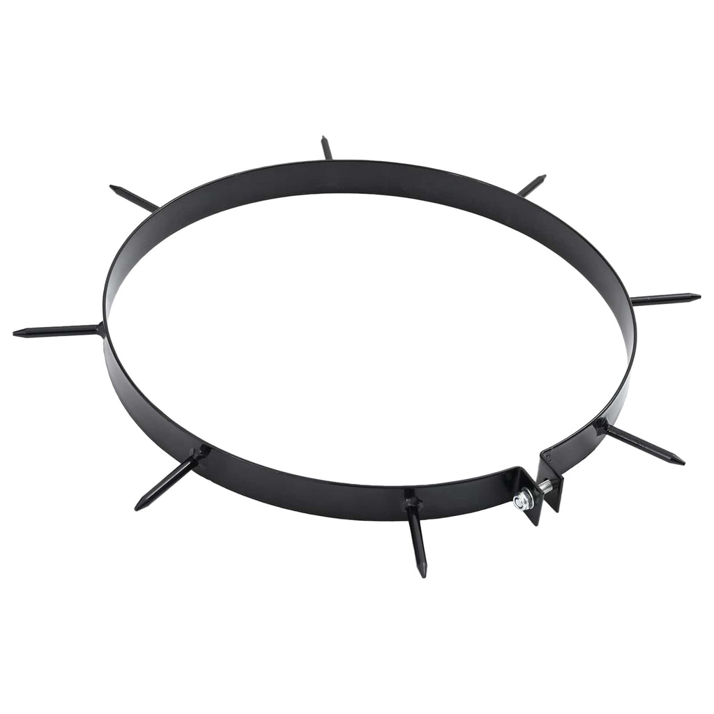 Abrazadera de Aerador de Césped con Picos 5 pcs Negro Ø 320 mm
