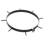 Abrazadera de Aerador de Césped con Picos 5 pcs Negro Ø 320 mm