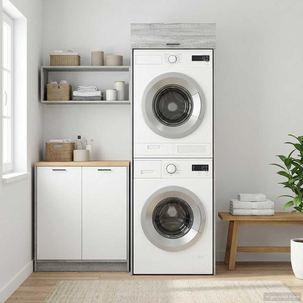 Washing Machine Cabinet 67.5 x 68 x 200 cm Engineered Wood