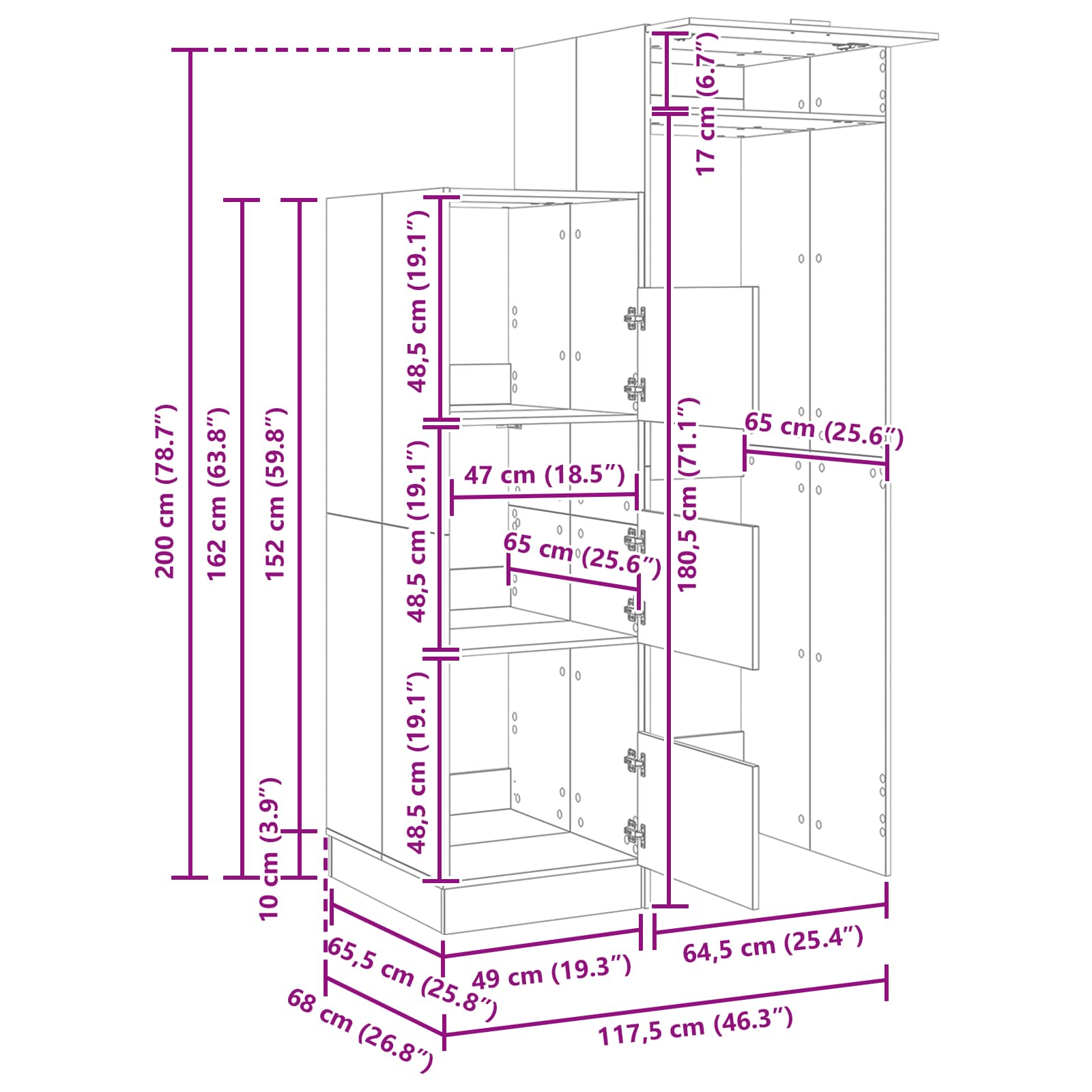 Juego de armarios para colada 2 pcs Madera de ingeniería