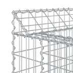 Cama elevada de gavión 2 pcs Plateado