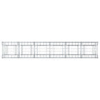 Cama elevada de gavión 2 pcs Plateado