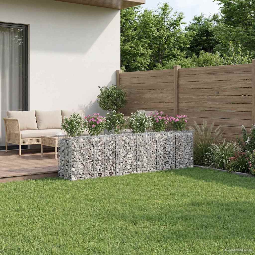 2 Pcs Gabion Raised Bed Silver