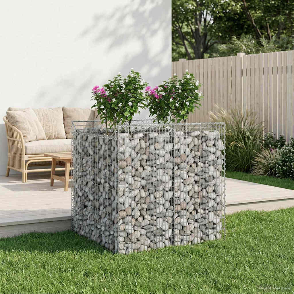2 Pcs Gabion Raised Bed Silver