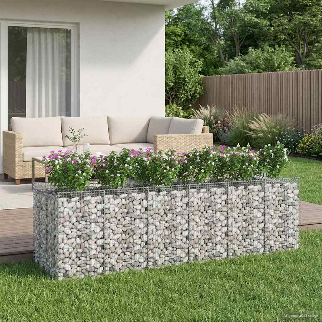 2 Pcs Gabion Raised Bed Silver