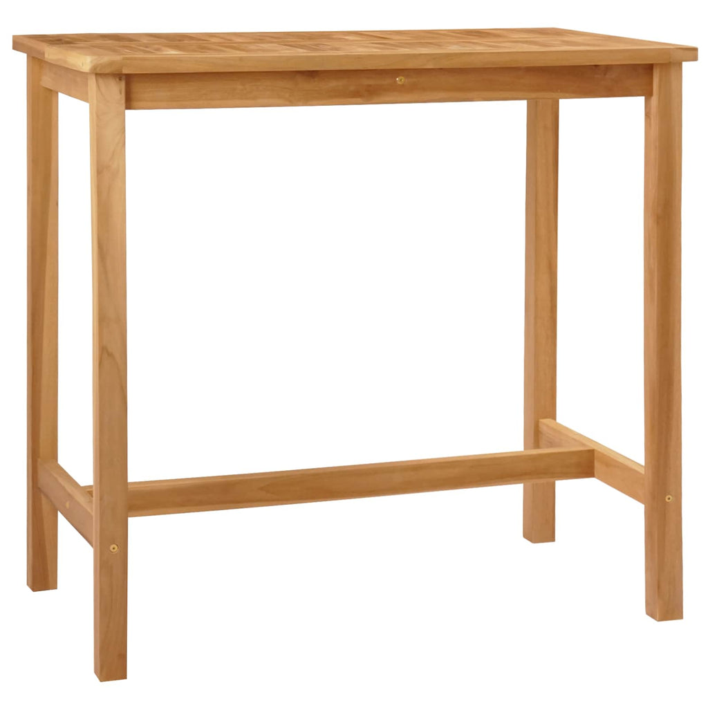 Mesa de Bar Natural 110 x 60 x 105 cm Teak Sólido