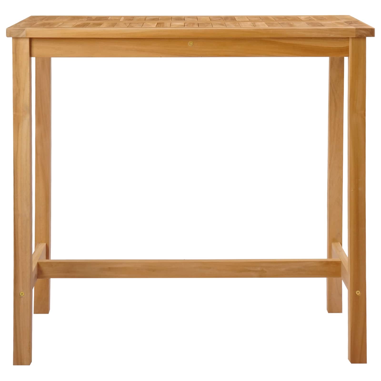 Mesa de Bar Natural 110 x 60 x 105 cm Teak Sólido