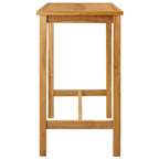 Mesa de Bar Natural 110 x 60 x 105 cm Teak Sólido
