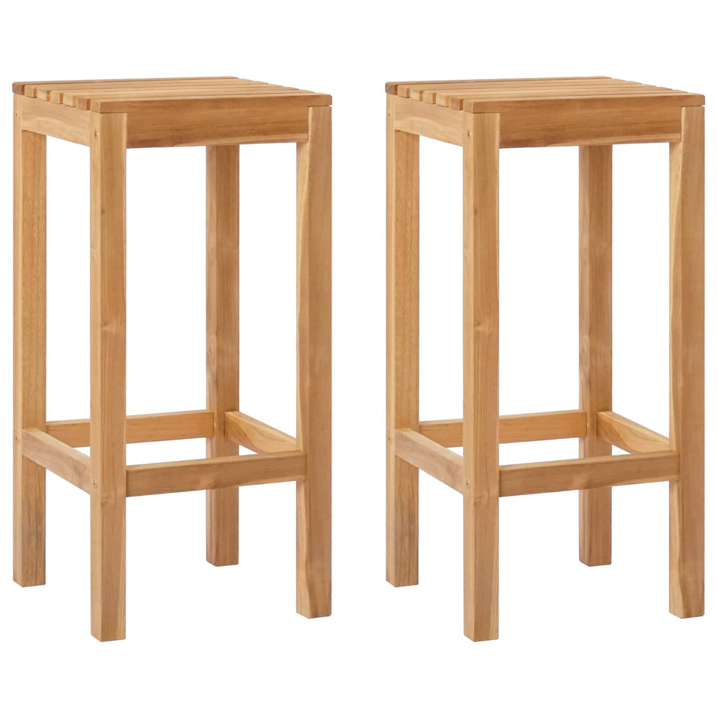 Taburete de bar 2 pcs Natural 35 x 35 x 75 cm