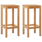Taburete de bar 2 pcs Natural 35 x 35 x 75 cm