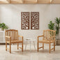 Silla de Jardín 2 pcs Natural 58 x 60 x 93 cm