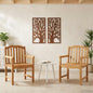 Silla de Jardín 2 pcs Natural 58 x 60 x 93 cm