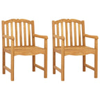 Silla de Jardín 2 pcs Natural 58 x 60 x 93 cm