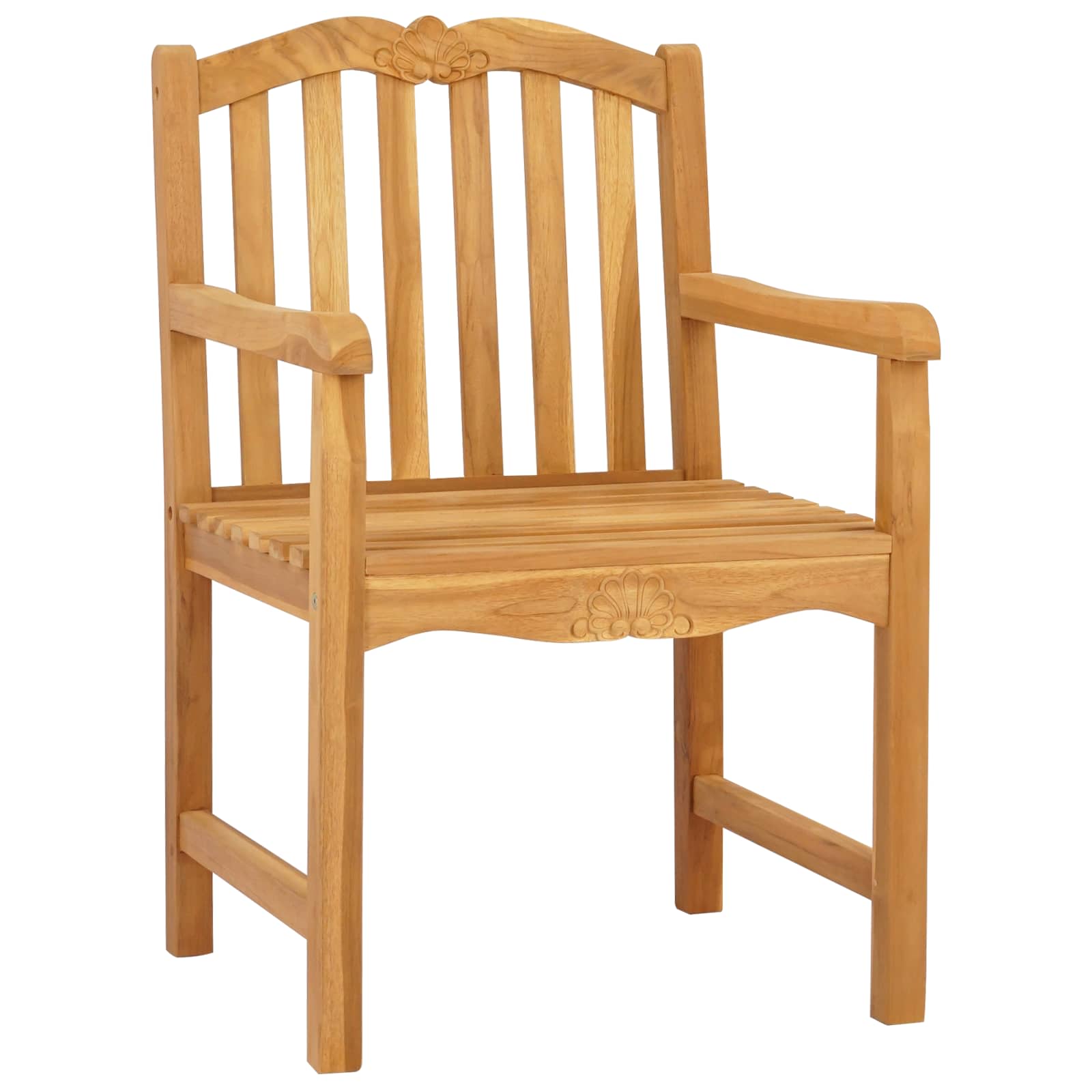 Silla de Jardín 2 pcs Natural 58 x 60 x 93 cm