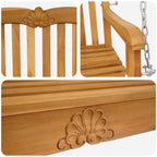 Banco Columpio Natural 114 x 60 x 60,5 cm Madera de teca maciza