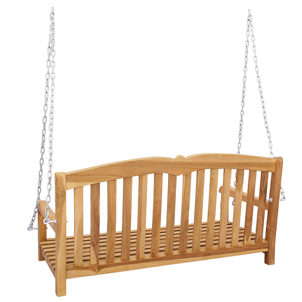 Banco Columpio Natural 114 x 60 x 60,5 cm Madera de teca maciza