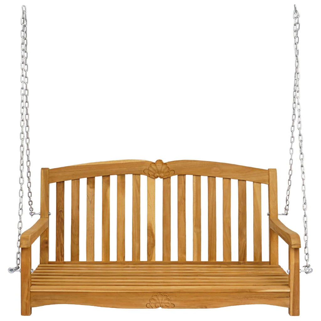 Banco Columpio Natural 114 x 60 x 60,5 cm Madera de teca maciza