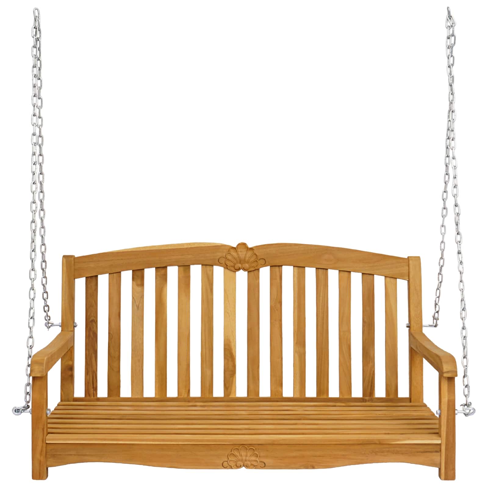 Banco Columpio Natural 114 x 60 x 60,5 cm Madera de teca maciza