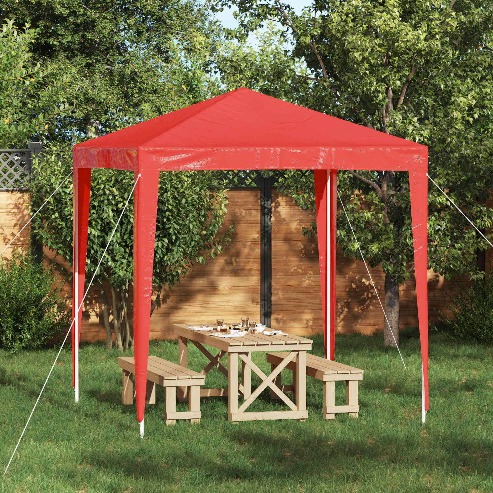 Carpa de Fiesta 200 x 200 x 240 cm Gris Claro PE y acero