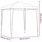 Carpa de Fiesta 200 x 200 x 240 cm Gris Claro PE y acero