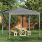 Carpa de Fiesta 200 x 200 x 240 cm Gris Claro PE y acero