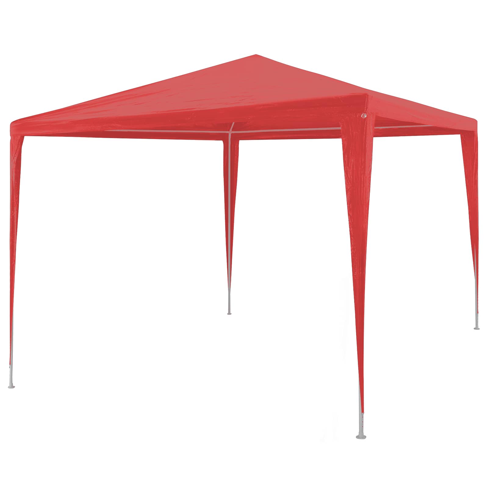 Tenda de festa 400 x 300 x 255 cm Vermelho PE e aço