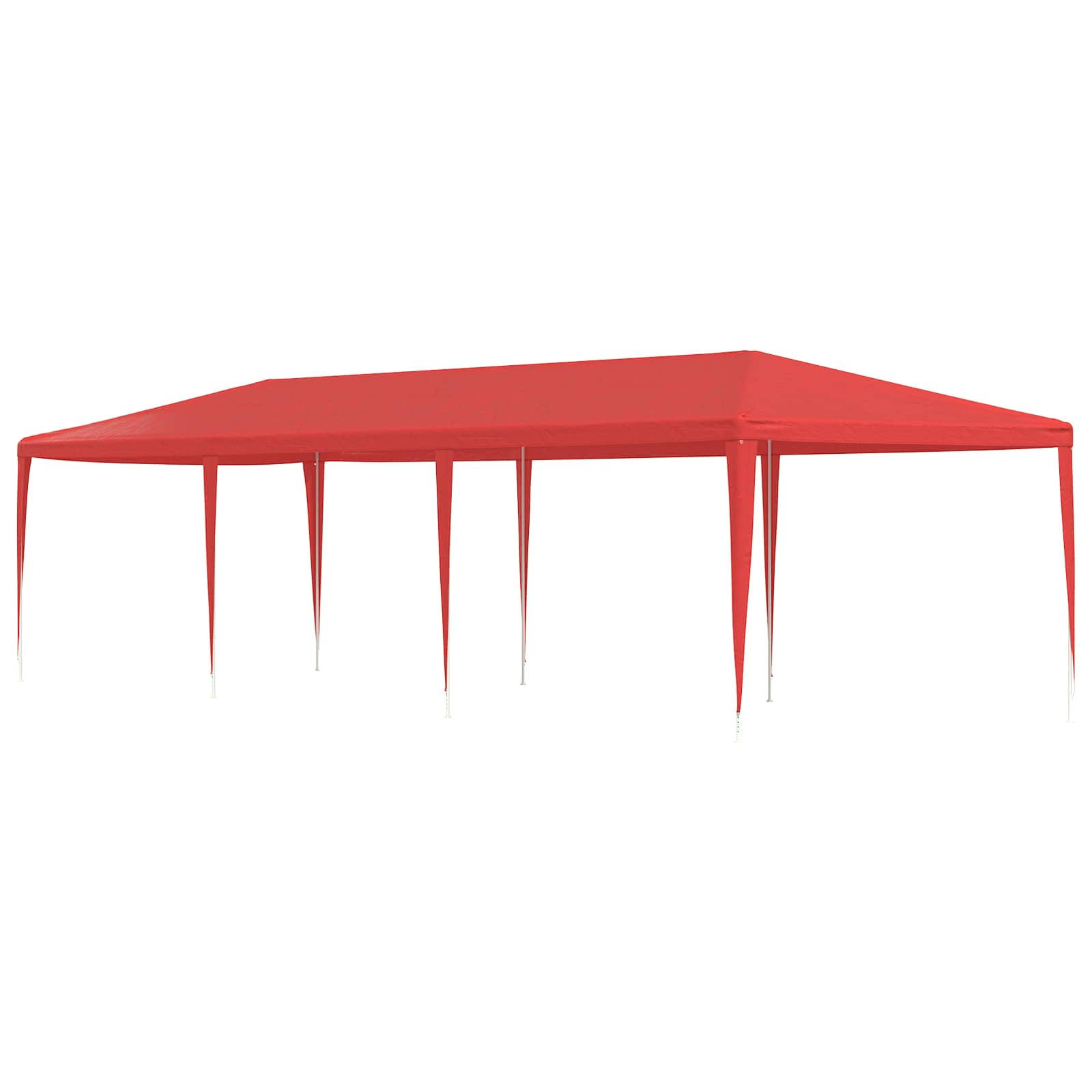 Tenda de festa 400 x 300 x 255 cm Vermelho PE e aço