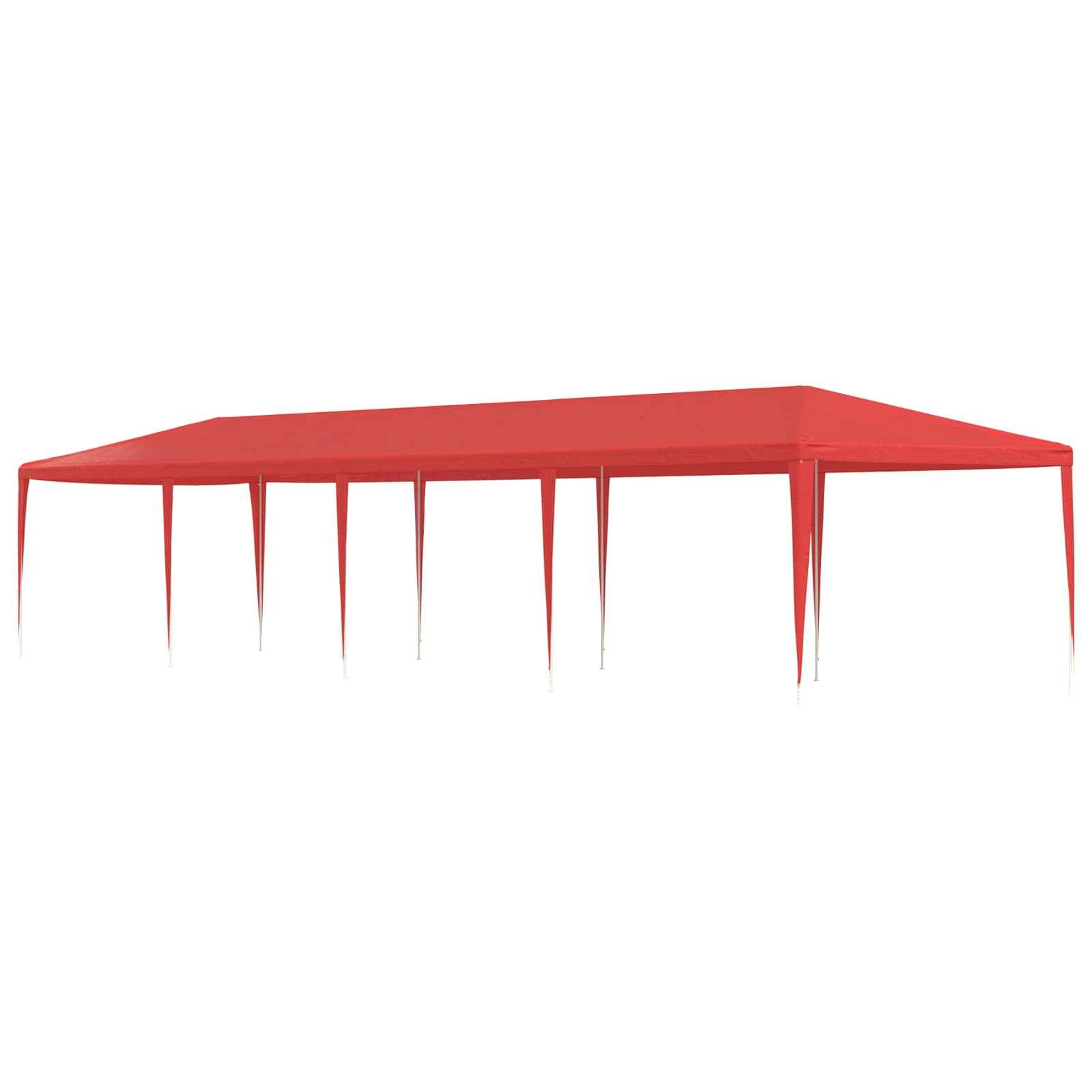 Tenda de festa 400 x 300 x 255 cm Vermelho PE e aço