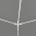 Carpa de Fiesta Gris Claro 200 x 200 x 240 cm PE y acero