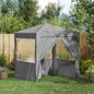 Carpa de Fiesta Gris Claro 200 x 200 x 240 cm PE y acero