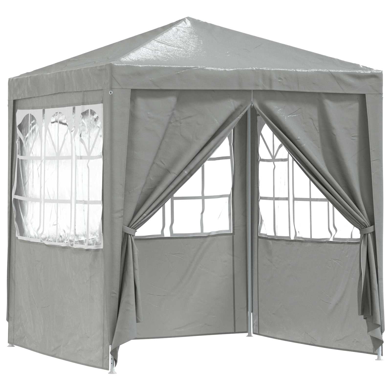 Carpa de Fiesta Gris Claro 200 x 200 x 240 cm PE y acero