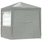 Carpa de Fiesta Gris Claro 200 x 200 x 240 cm PE y acero