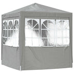 Carpa de Fiesta Gris Claro 200 x 200 x 240 cm PE y acero