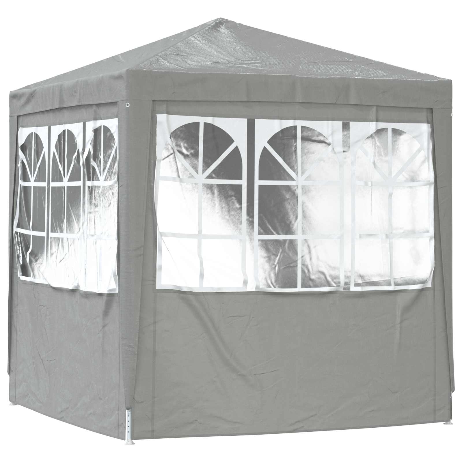 Carpa de Fiesta Gris Claro 200 x 200 x 240 cm PE y acero