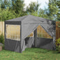 Carpa de Fiesta Gris Claro 200 x 200 x 240 cm PE y acero