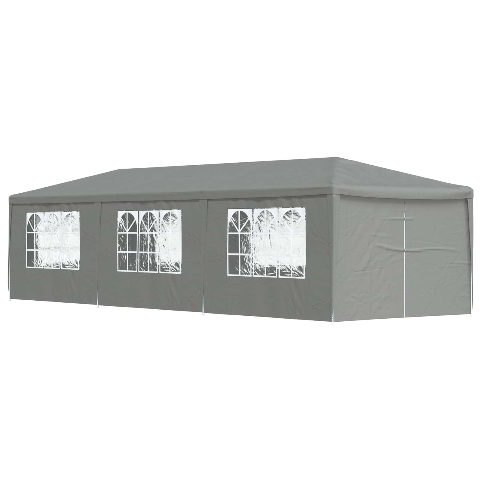Carpa de Fiesta 1200 x 300 x 255 cm Gris Claro PE y acero
