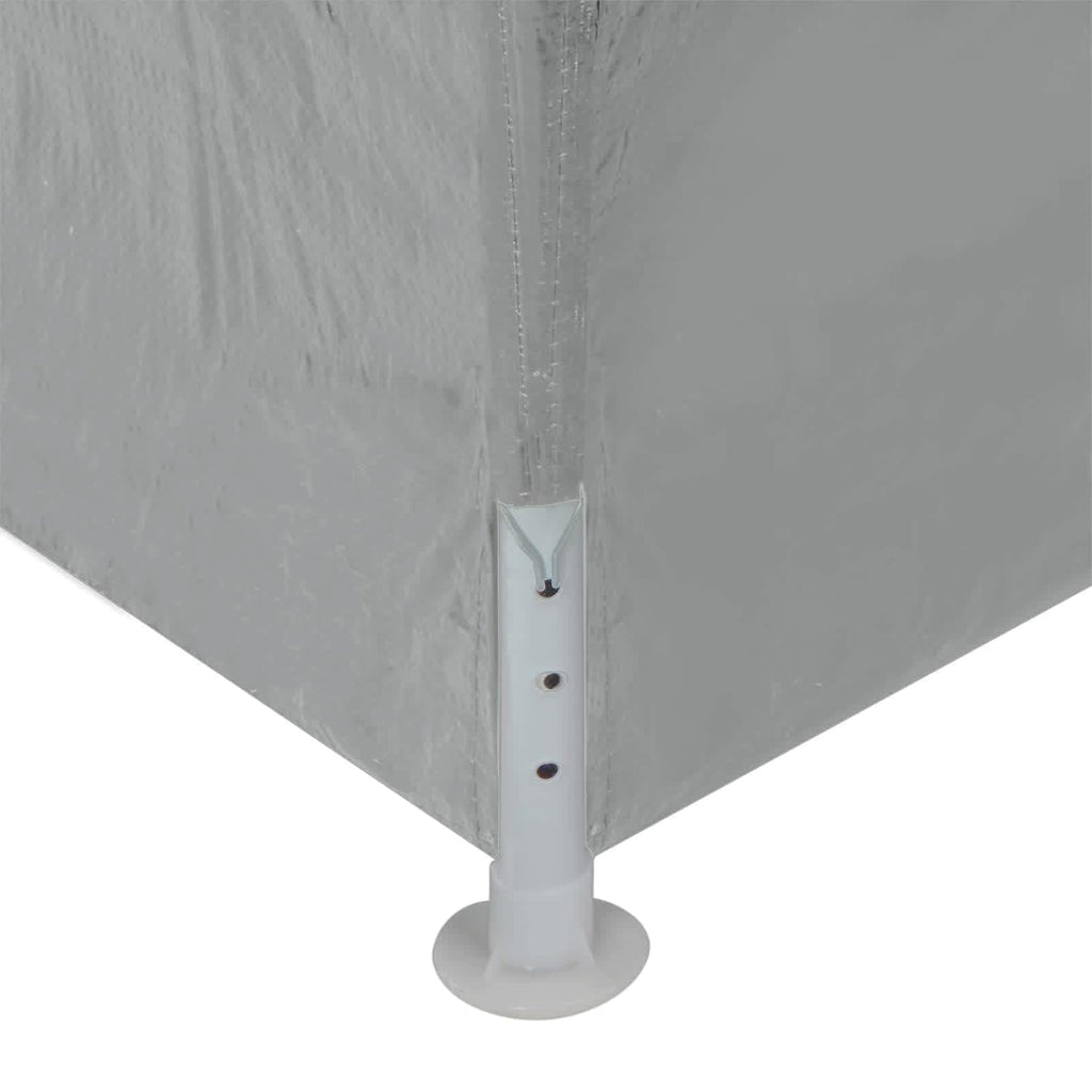 Carpa de Fiesta 1200 x 300 x 255 cm Gris Claro PE y acero