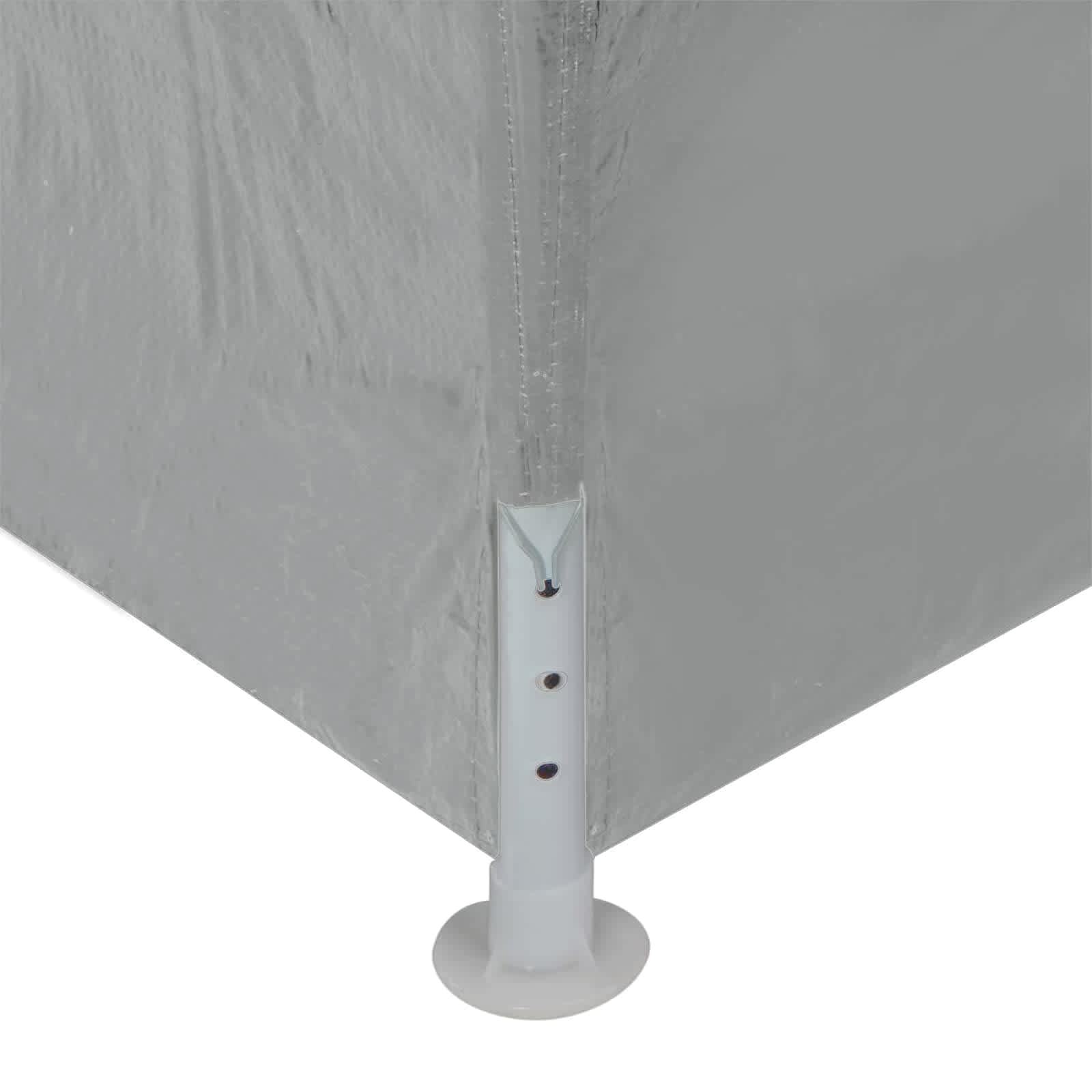 Carpa de Fiesta 1200 x 300 x 255 cm Gris Claro PE y acero