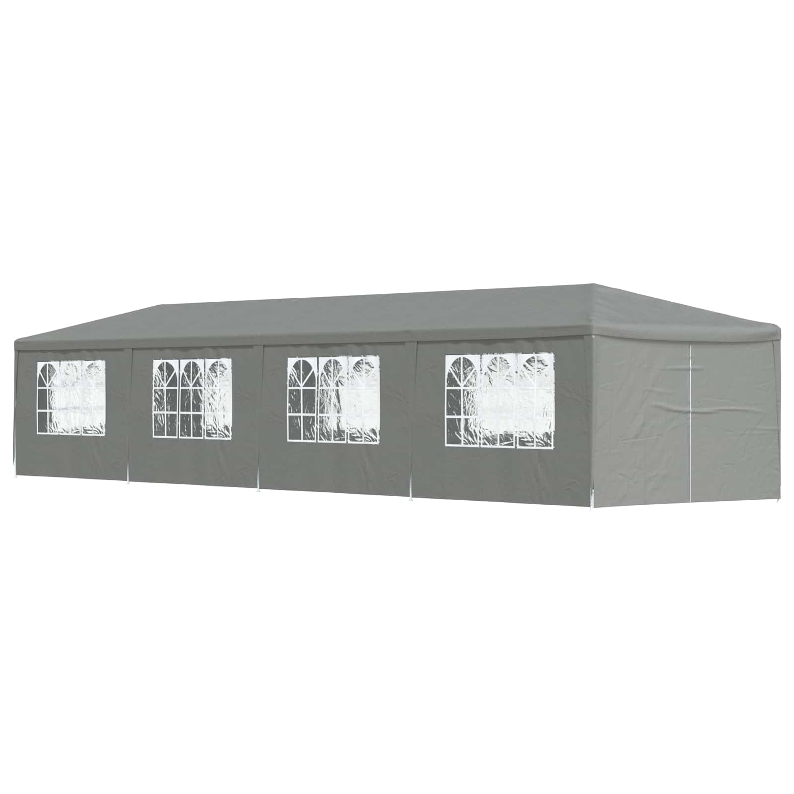 Carpa de Fiesta 1200 x 300 x 255 cm Gris Claro PE y acero