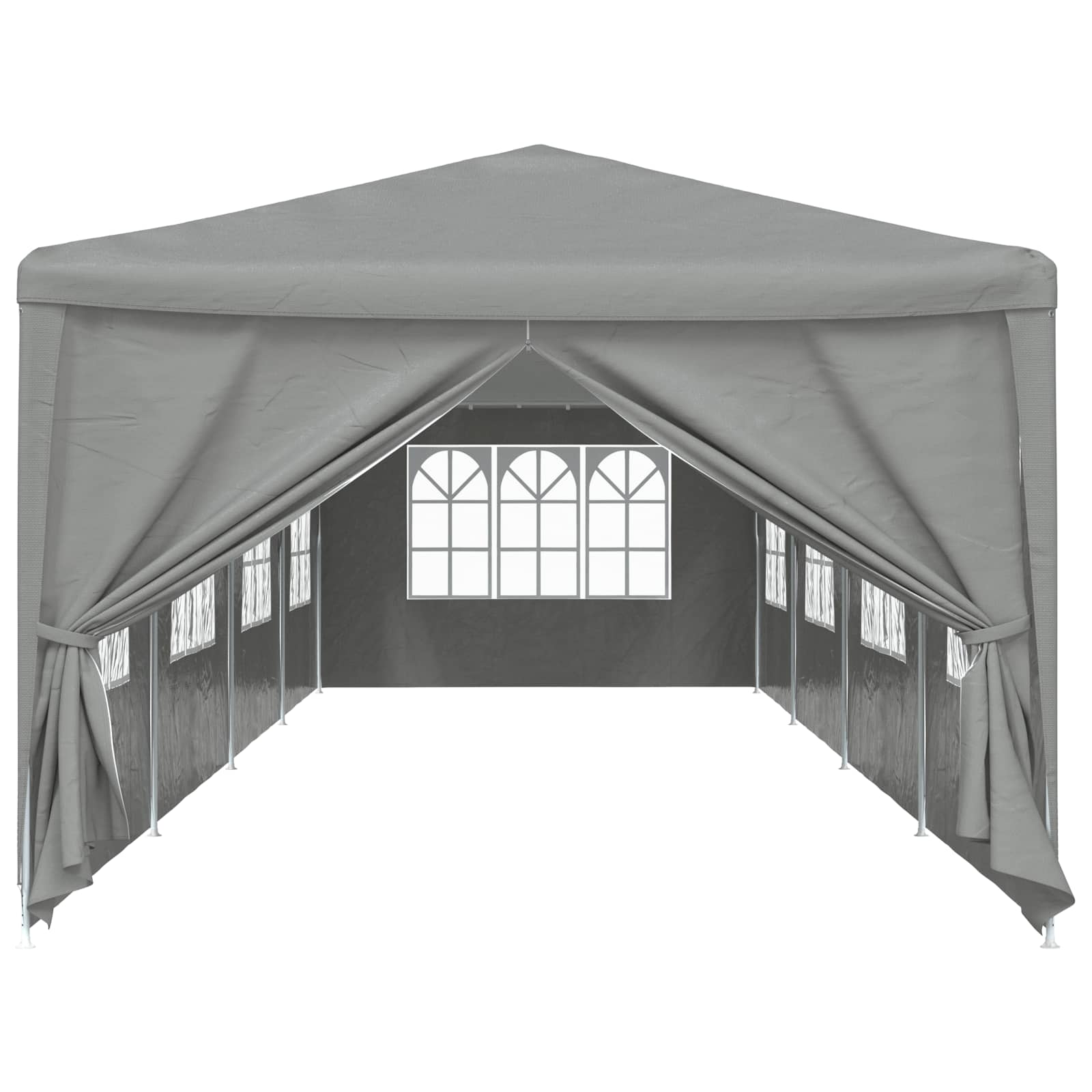 Carpa de Fiesta 1200 x 300 x 255 cm Gris Claro PE y acero