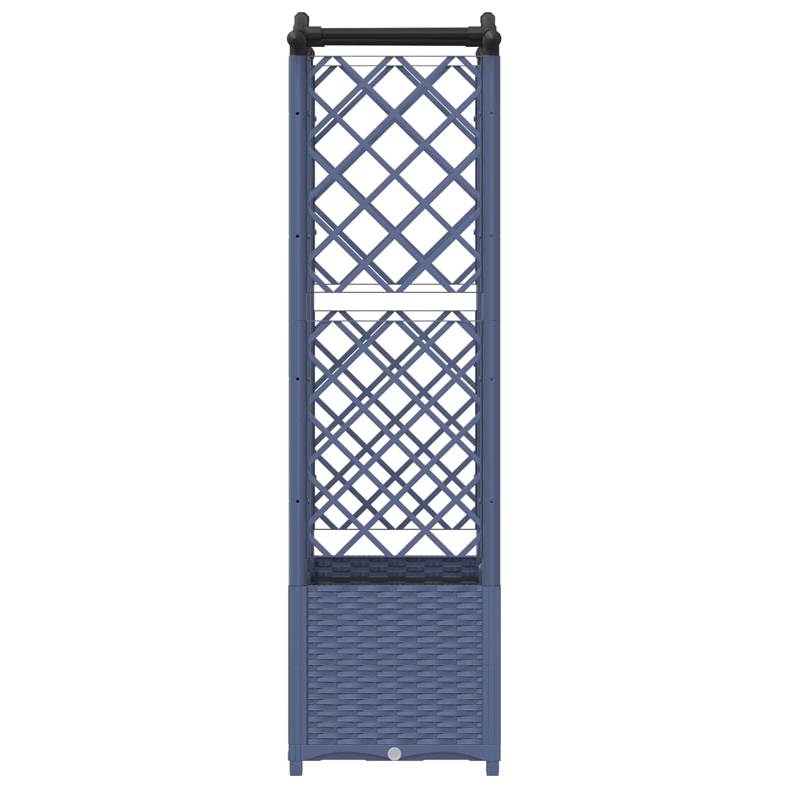 Raised bed with trellis and roof Grey 122 x 40 x 141 cm PP