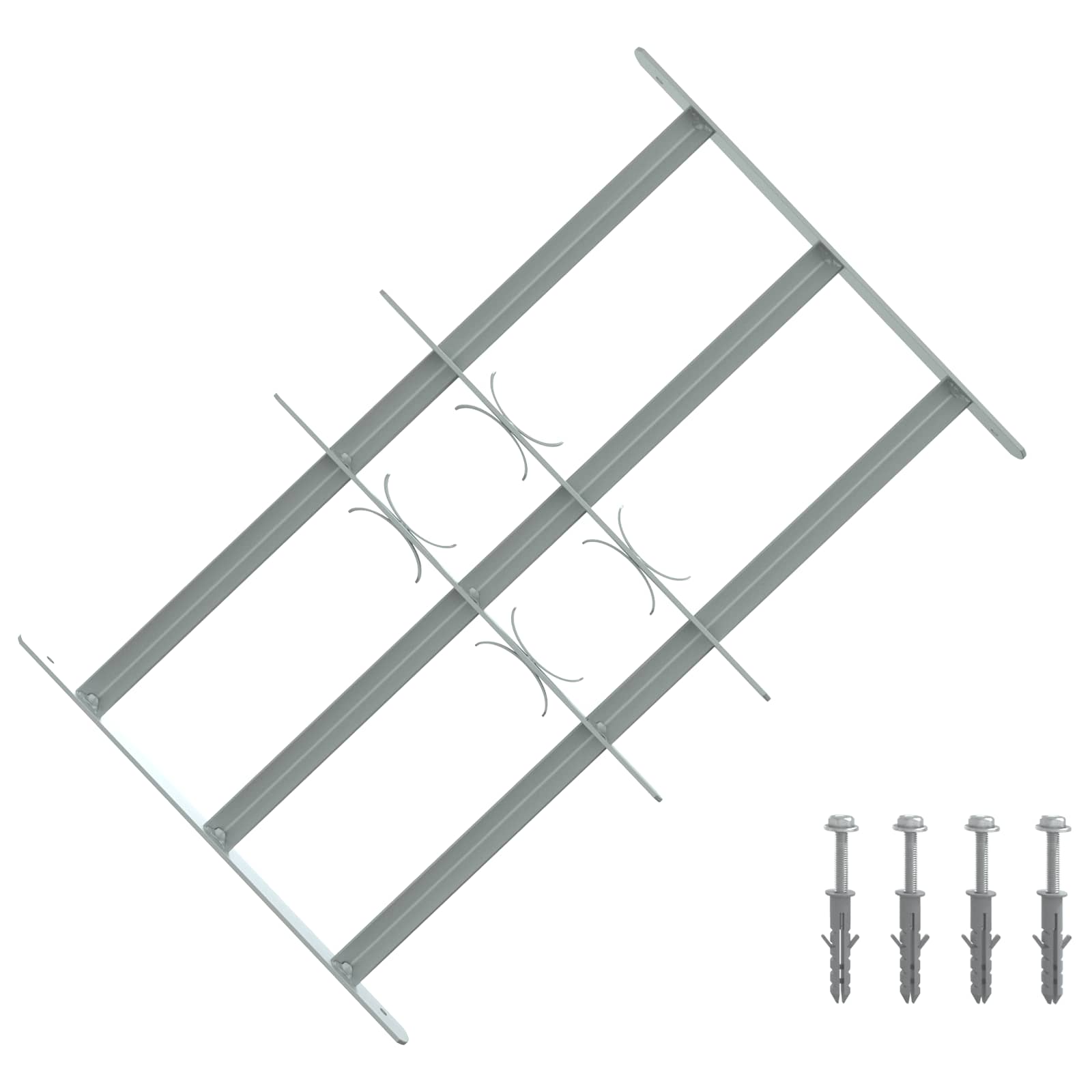 Window Security Bars with 3 Crossbars 3 pcs