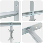 Reja de Seguridad para Ventanas con 3 Barandas 3 pcs