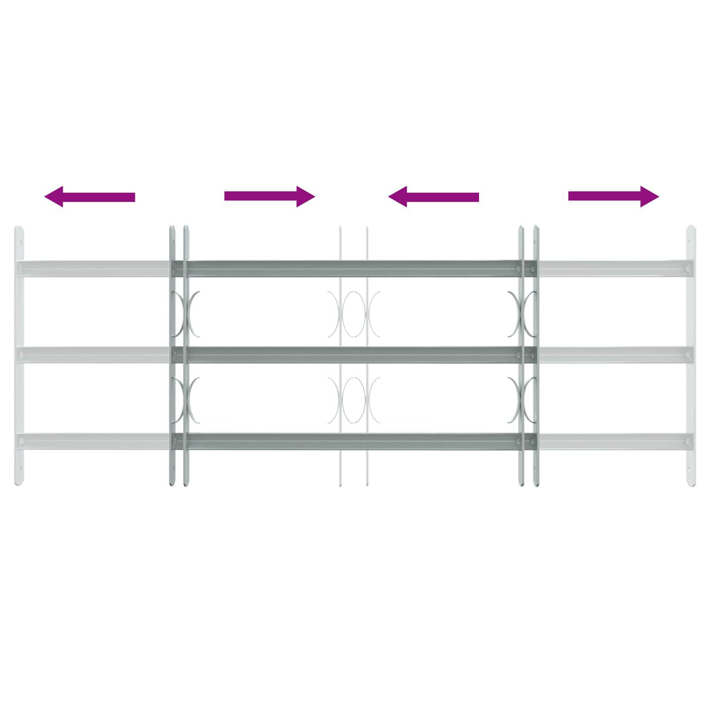 Reja de Seguridad para Ventanas con 3 Barandas 3 pcs