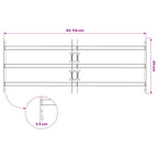 Reja de Seguridad para Ventanas con 3 Barandas 3 pcs