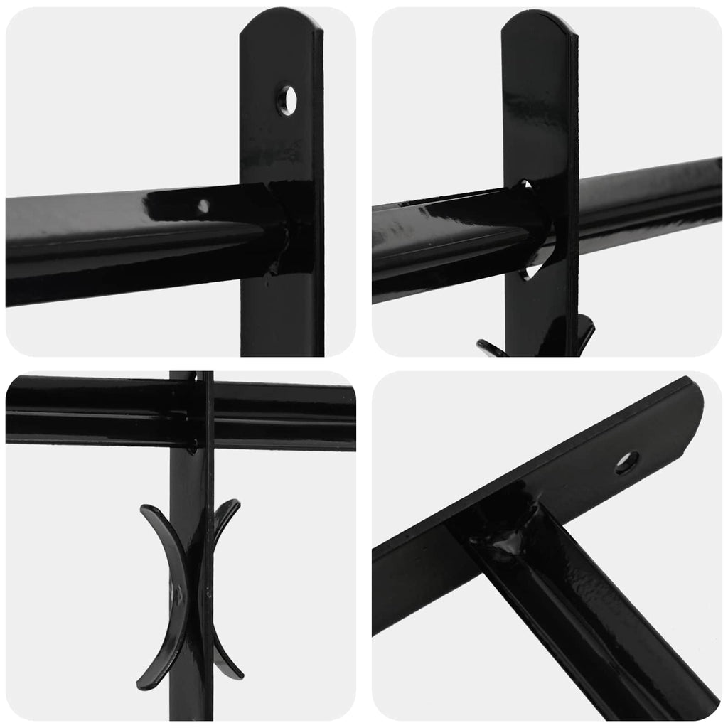 Reja de Seguridad para Ventanas con 3 Barandas 3 pcs 43-74 cm