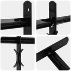 Reja de Seguridad para Ventanas con 3 Barandas 3 pcs 43-74 cm
